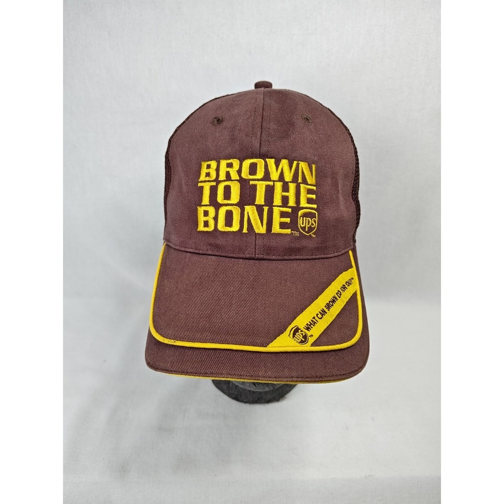 United Parcel Service Brown Yellow‎ Men's Hat What Can Brown Do For You UPS Cap